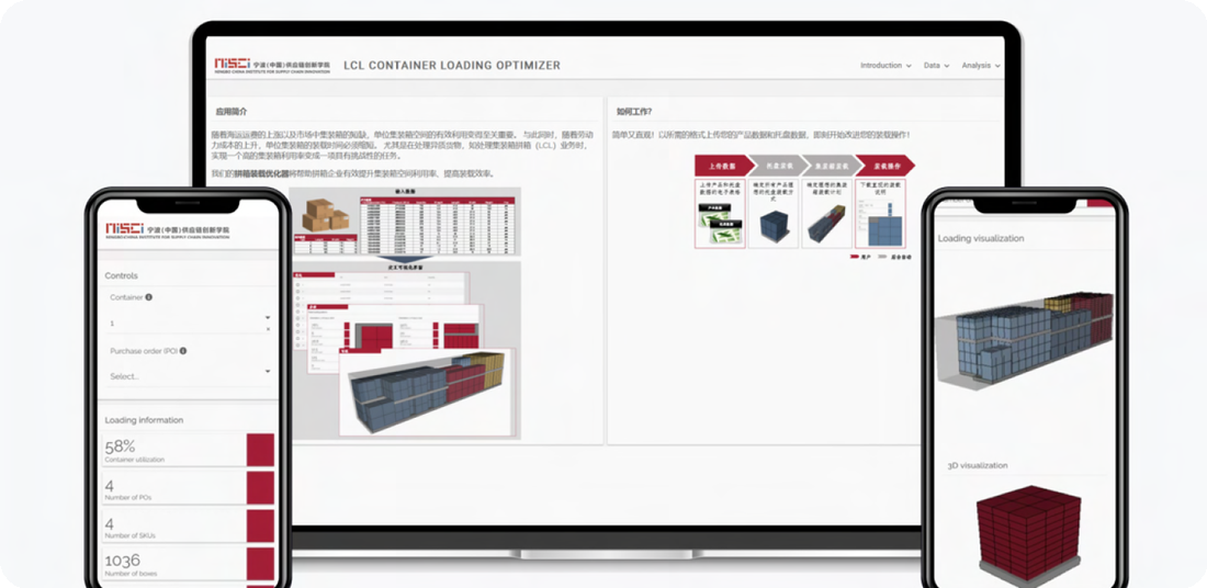 Guided loading workflow shown on a mobile device